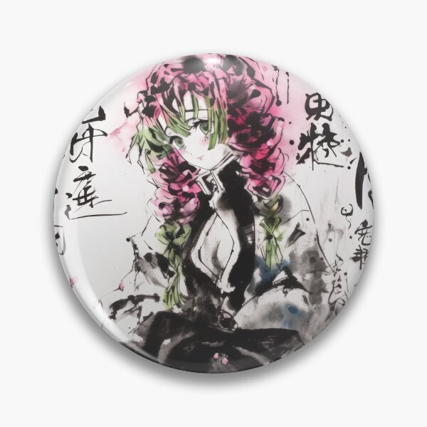 Item preview,  Mitsuri Love Breathing Sumi-e Poster  designed and sold by AnimeArsenalPrints.