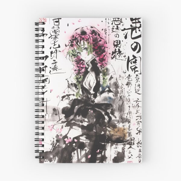 Item preview,  Mitsuri Love Breathing Sumi-e Poster  designed and sold by AnimeArsenalPrints.
