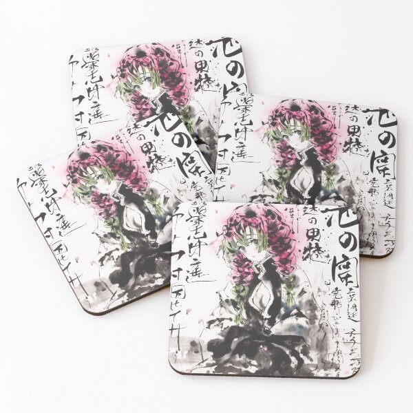 Item preview,  Mitsuri Love Breathing Sumi-e Poster  designed and sold by AnimeArsenalPrints.