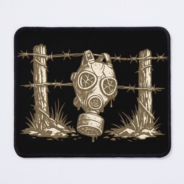 Item preview, Gas Mask Hanging on Fence designed and sold by Tactical Override.