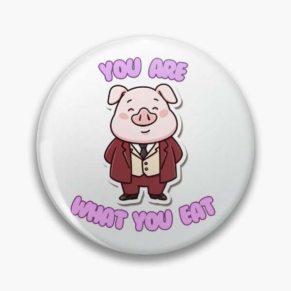 Item preview, You Are What You Eat - Funny Pig in a Suit Sticker designed and sold by archooon.