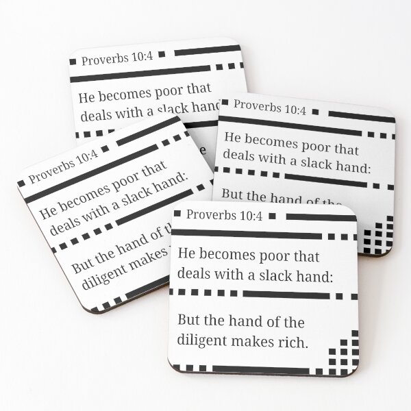 Item preview, Proverbs 10:4 designed and sold by Undonemadenew.