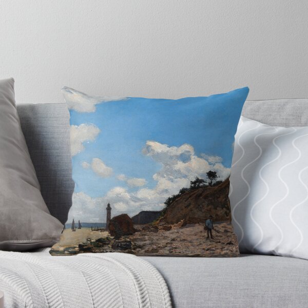 Item preview, The Beach at Honfleur by Claude Monet: Coastal Impressionist Fine Art Print designed and sold by artofuniverse.