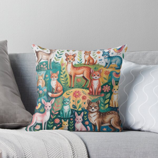 Item preview, Cute animals among flowers. designed and sold by elegantpaterns.