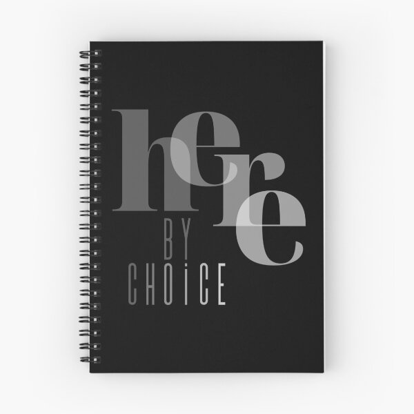 Item preview, Here By Choice - Minimalist Zen Typography Poster - Black designed and sold by Lucia Fontes.
