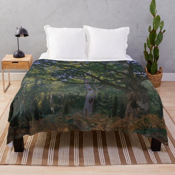 Item preview, The Bodmer Oak Fontainebleau Forest by Claude Monet: Tranquil Forest Poster designed and sold by artofuniverse.