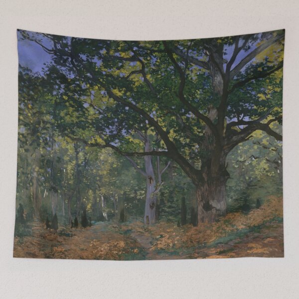 Item preview, The Bodmer Oak Fontainebleau Forest by Claude Monet: Tranquil Forest Poster designed and sold by artofuniverse.