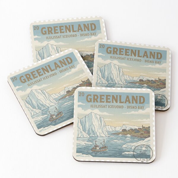 Item preview, Greenland – Ilulissat Icefjord (Disko Bay) stamp designed and sold by Dekis-Vareity7.