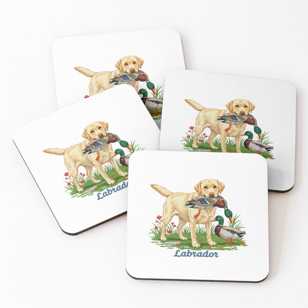 Item preview, Golden Labrador Retriever with Mallard Duck Hunting designed and sold by TeeARTHY.