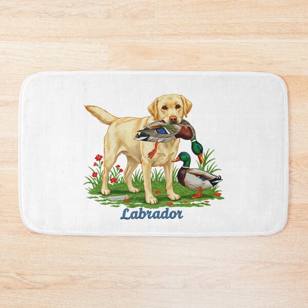 Item preview, Golden Labrador Retriever with Mallard Duck Hunting designed and sold by TeeARTHY.