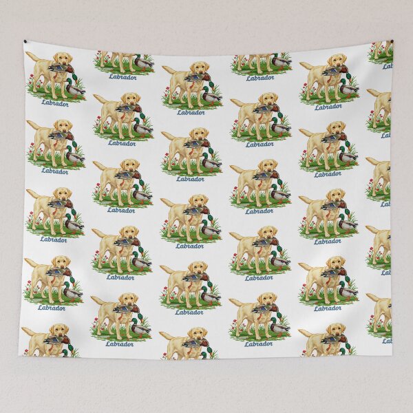 Item preview, Golden Labrador Retriever with Mallard Duck Hunting designed and sold by TeeARTHY.
