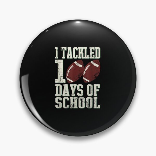 Item preview, I Tackled 100 Days of School – Football Theme School Milestone Design designed and sold by Wear the Art.