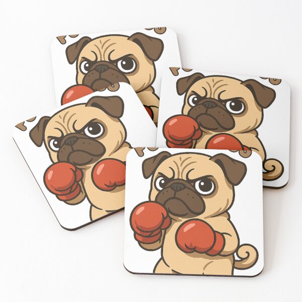 Item preview, Pug belicoso designed and sold by Another Hare Brained Scheme.