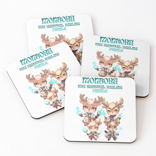 Item preview, Monzora – The Hartveil Healing Family | Cute Fantasy Deer Doctors Art designed and sold by Monzora.