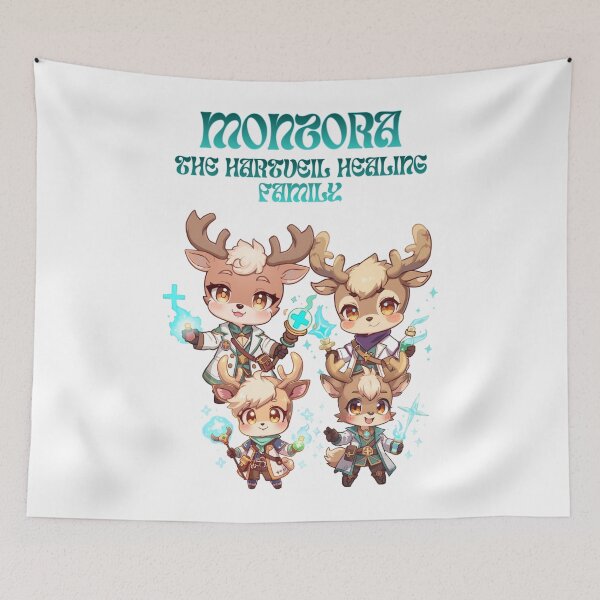 Item preview, Monzora – The Hartveil Healing Family | Cute Fantasy Deer Doctors Art designed and sold by Monzora.
