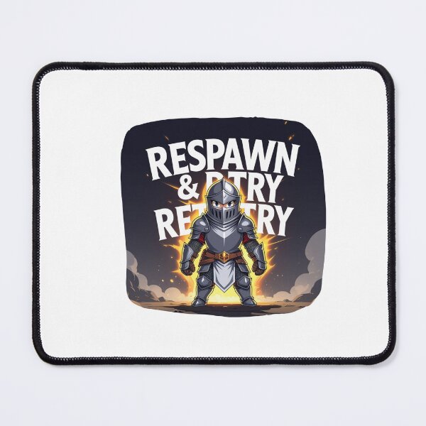 Item preview, Respawn and Retrial gamer motivation designed and sold by SloganSauce.