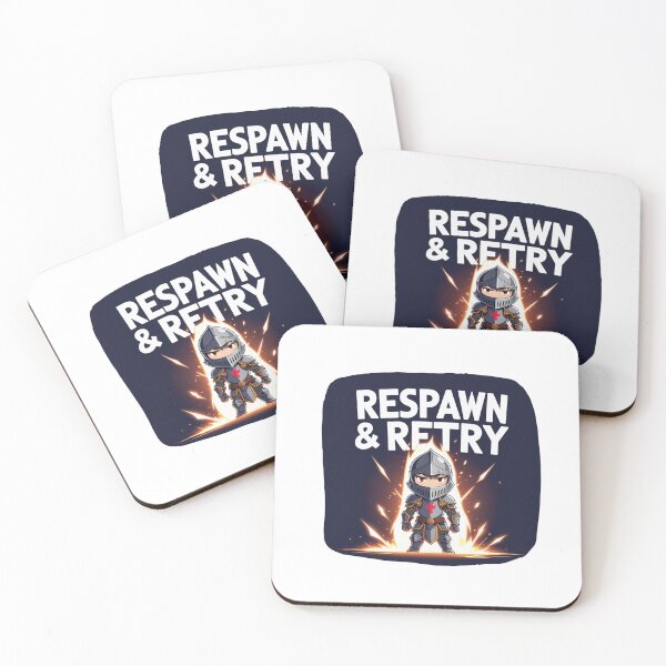 Item preview, Respawn and Retrial gaming quote designed and sold by SloganSauce.