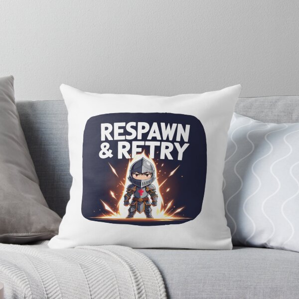 Item preview, Respawn and Retrial gaming quote designed and sold by SloganSauce.