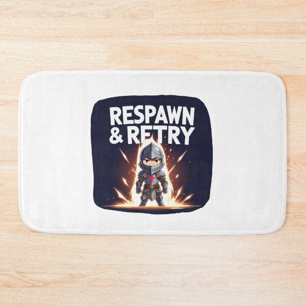 Item preview, Respawn and Retrial gaming quote designed and sold by SloganSauce.