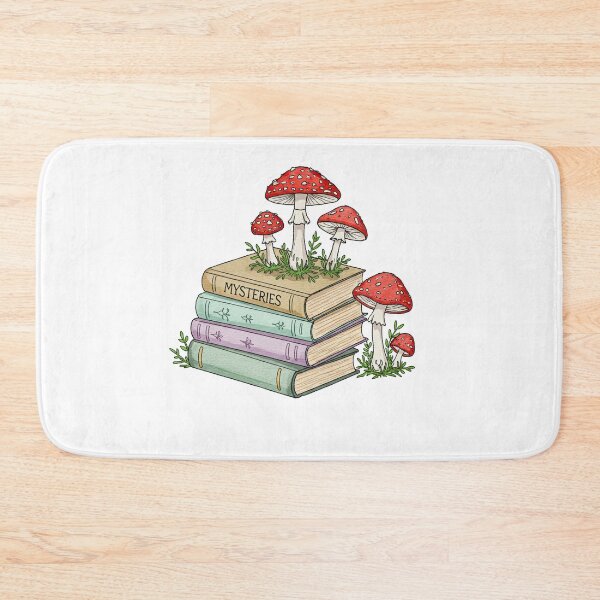 Item preview, Dark Academia Book Stack with Magic Red Mushrooms designed and sold by TeeARTHY.