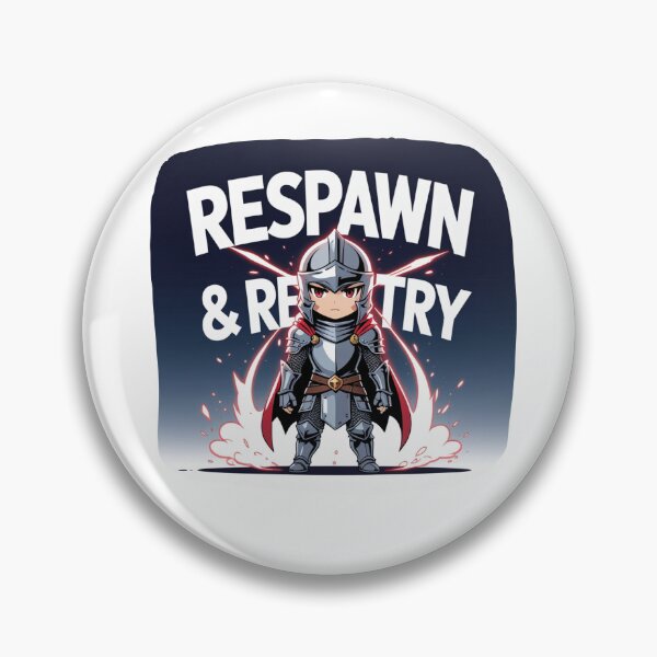 Item preview, Respawn and Retrial streamer life designed and sold by SloganSauce.