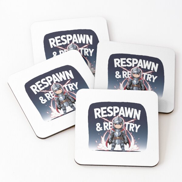 Item preview, Respawn and Retrial streamer life designed and sold by SloganSauce.