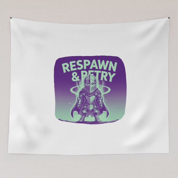 Item preview, Respawn and Retrial esports mindset designed and sold by SloganSauce.
