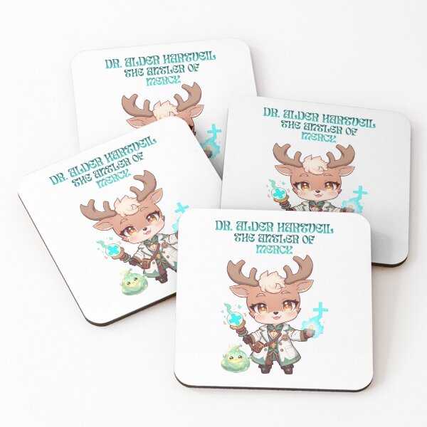 Item preview, Dr. Alder Hartveil – The Antler of Mercy | Fantasy Deer Doctor Healer Art designed and sold by Monzora.