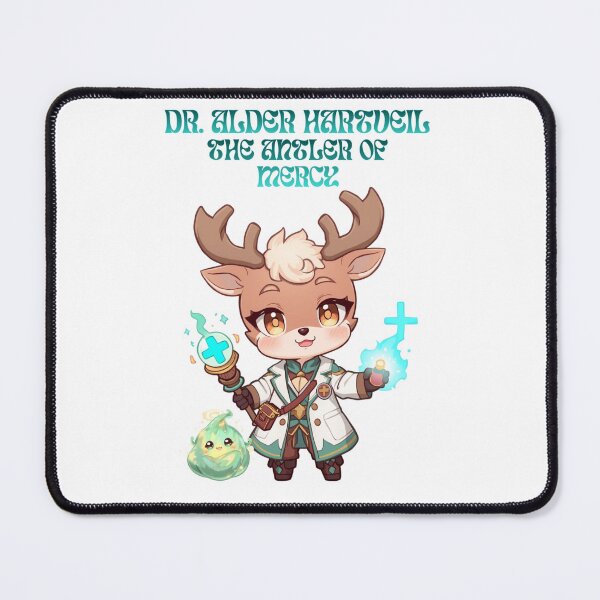 Item preview, Dr. Alder Hartveil – The Antler of Mercy | Fantasy Deer Doctor Healer Art designed and sold by Monzora.