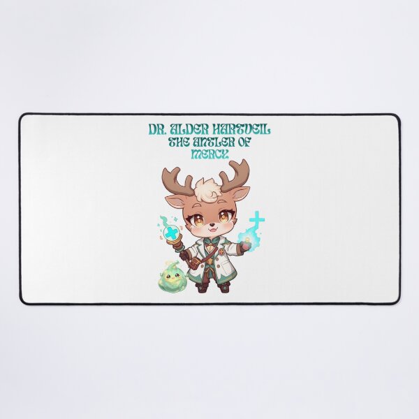 Item preview, Dr. Alder Hartveil – The Antler of Mercy | Fantasy Deer Doctor Healer Art designed and sold by Monzora.