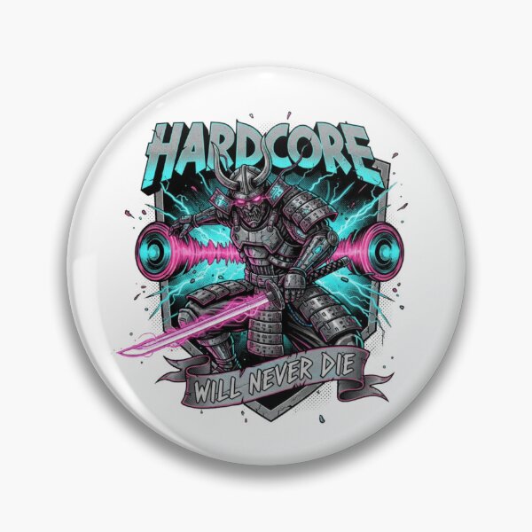 Item preview, Hardcore will never die samurai warrior designed and sold by RichTeeDesigns.