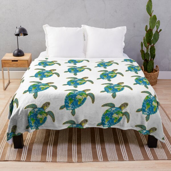 Item preview, Sea Turtle with World Map Shell Ocean Conservation designed and sold by TeeARTHY.
