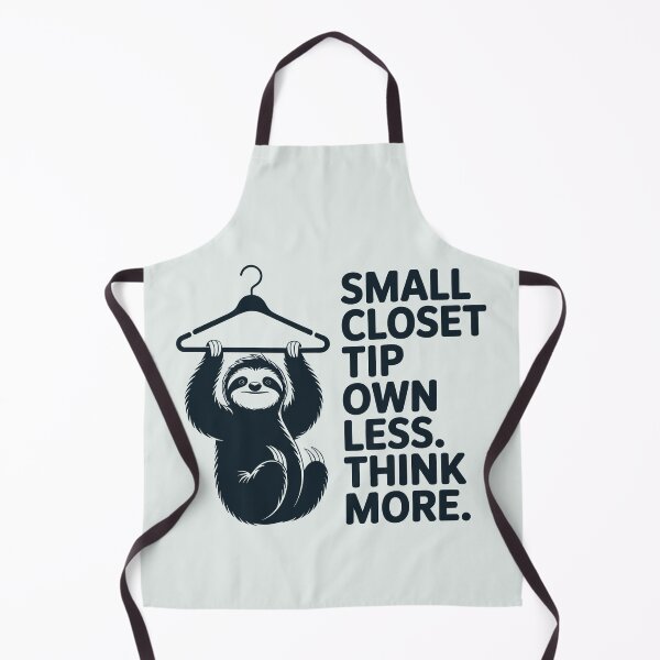 Item preview, Small Closet Tip Own Less Think More Funny Sloth Art designed and sold by SplashTastic.