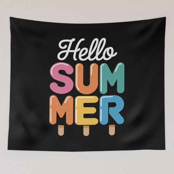 Item preview, Hello Summer Vacation Ice Cream Popsicle Ice Lolly Gift Men Women Girls Kids designed and sold by traceydowns.