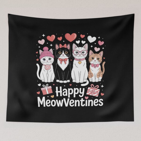 Item preview, Happy Meowentines Cute Valentine Cat Lovers Girls Women Kid designed and sold by KristieRamsey.