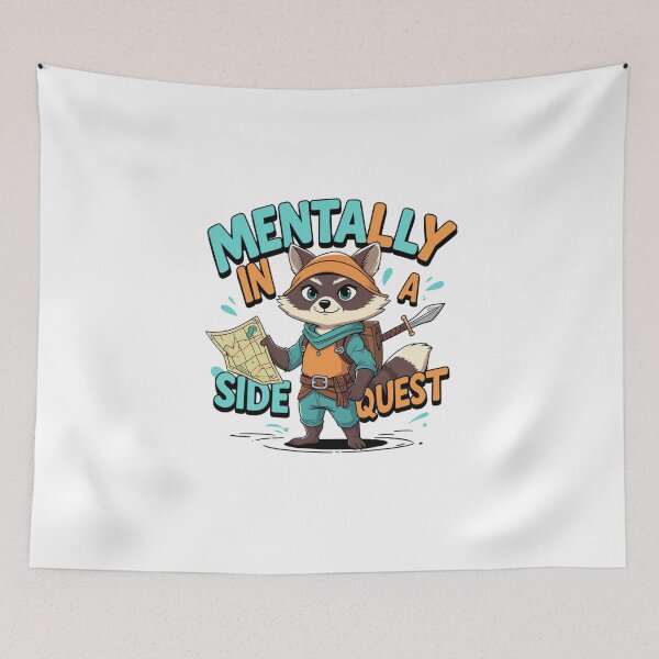 Item preview, Mentally in a Side Quest designed and sold by SloganSauce.