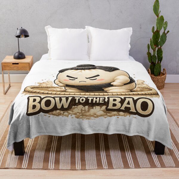 Item preview, Bow to the Bao – Sumo Bao Bun Cute Food Cartoon designed and sold by Kevin Shearer.