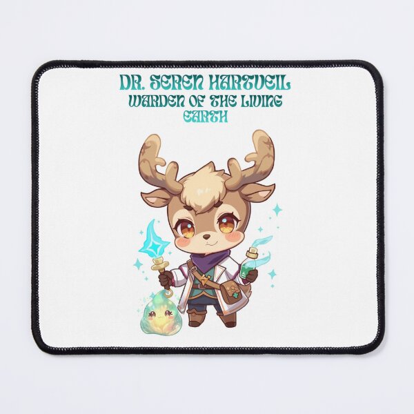 Item preview, Dr. Seren Hartveil – Healer of Gentle Light | Fantasy Deer Doctor Art designed and sold by Monzora.