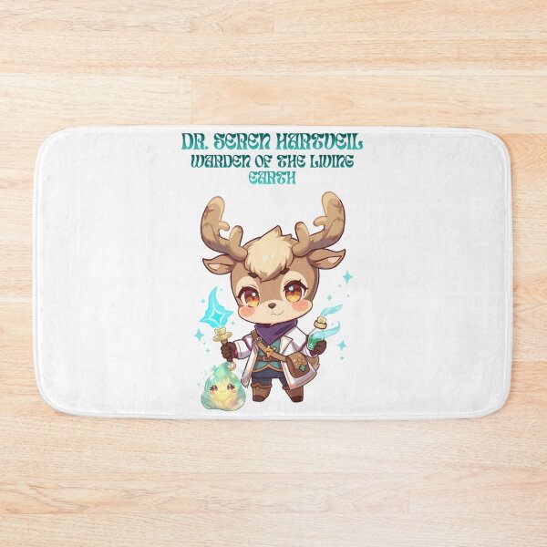 Item preview, Dr. Seren Hartveil – Healer of Gentle Light | Fantasy Deer Doctor Art designed and sold by Monzora.
