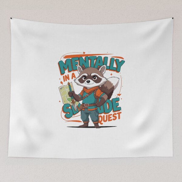 Item preview, Mentally in a Side Quest gaming meme designed and sold by SloganSauce.