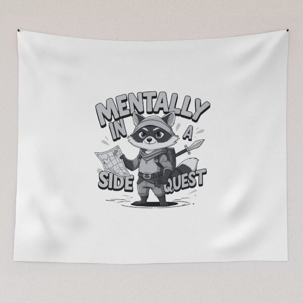 Item preview, Mentally in a Side Quest gamer life designed and sold by SloganSauce.