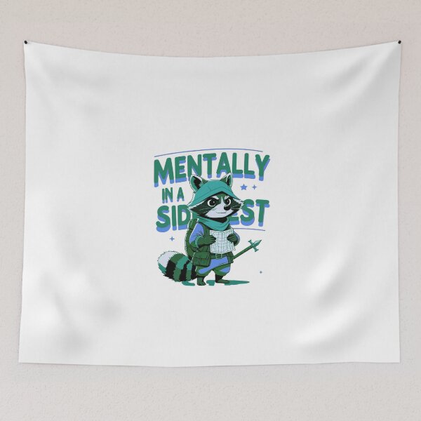 Item preview, Mentally in a Side Quest pod slogan designed and sold by SloganSauce.