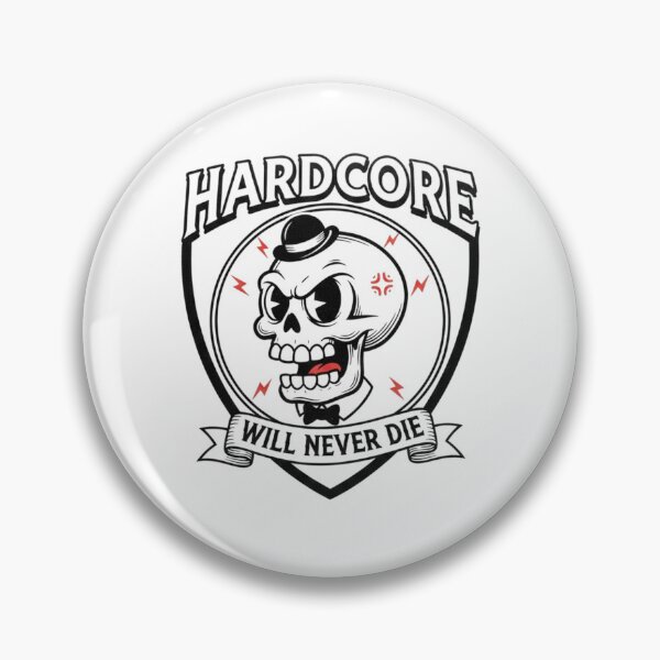 Item preview, Hardcore will never die skull designed and sold by RichTeeDesigns.