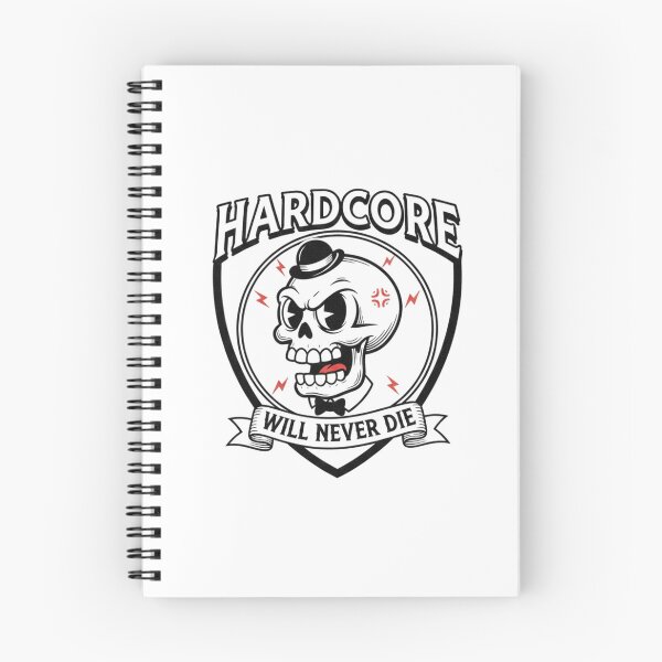 Item preview, Hardcore will never die skull designed and sold by RichTeeDesigns.