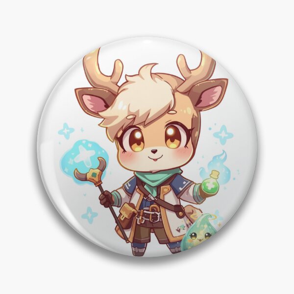 Item preview, Mira Hartveil – Apprentice of Healing Hope | Cute Fantasy Deer Healer Intern designed and sold by Monzora.