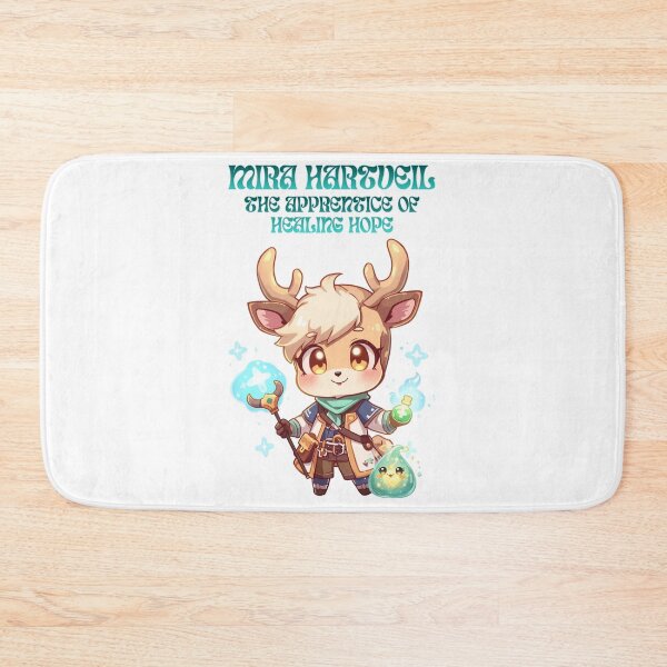 Item preview, Mira Hartveil – Apprentice of Healing Hope | Cute Fantasy Deer Healer Intern designed and sold by Monzora.