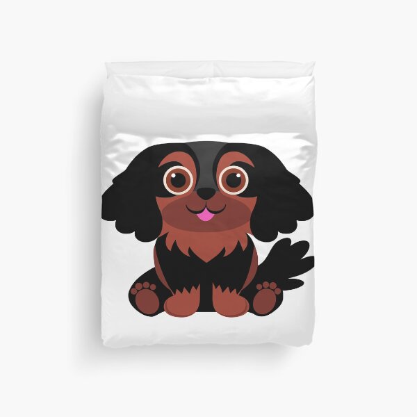 Item preview, Black and Tan Cavalier King Charles Spaniel designed and sold by AntiqueImages.