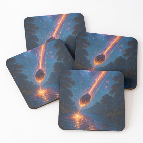 Item preview, Meteor Impact on an Alien Planet Under a Starry Sky designed and sold by ImaginingNebulae.