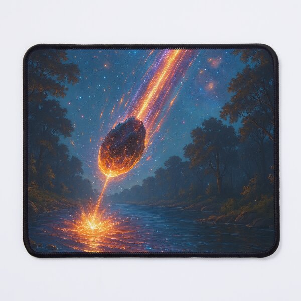 Item preview, Meteor Impact on an Alien Planet Under a Starry Sky designed and sold by ImaginingNebulae.
