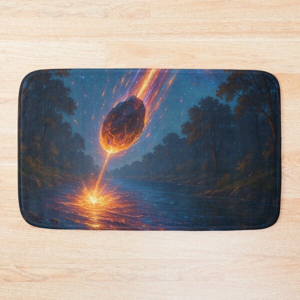 Item preview, Meteor Impact on an Alien Planet Under a Starry Sky designed and sold by ImaginingNebulae.